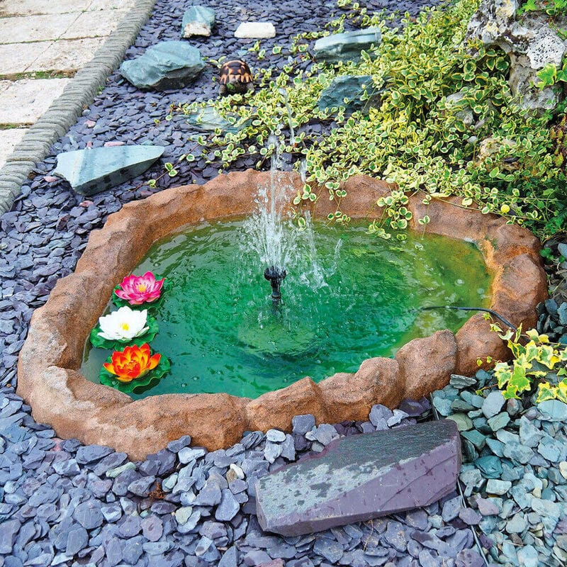 foto del prodotto laghetto artificiale roccia a bordo largo 135x118x38 cm 250 litri
