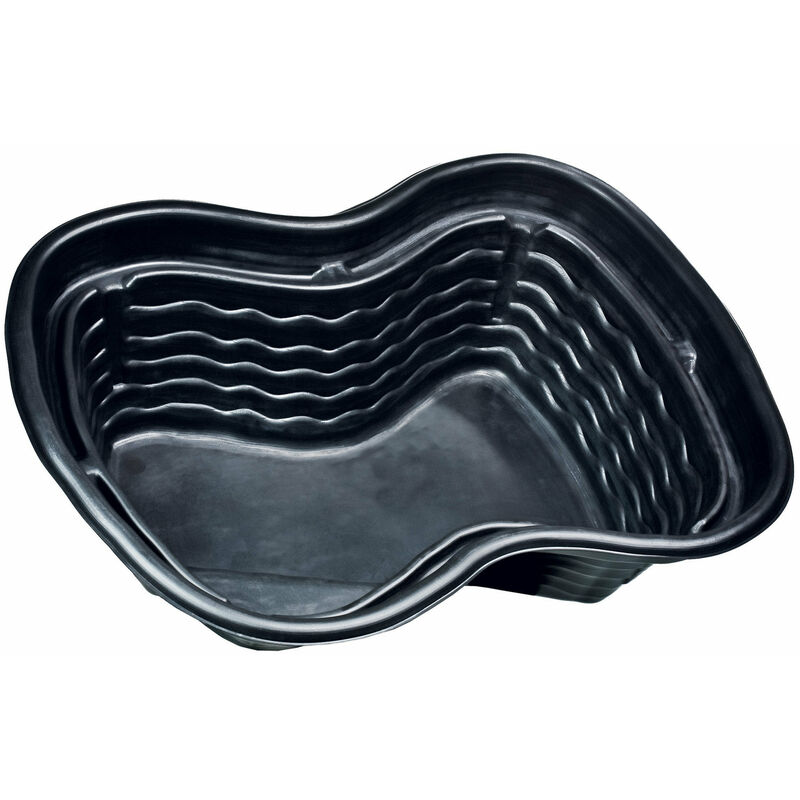 foto del prodotto laghetto artificiale termoformato in pe 124x90x58 cm 250 litri nero