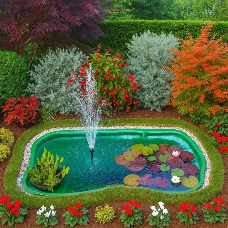 foto del prodotto laghetto da giardino maggiore verde e pompa gda 6000 uvc 11 watt