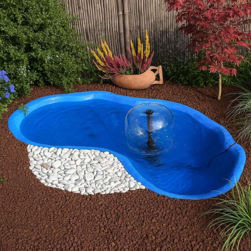 foto del prodotto laghetto da giardino nemi azzurro e pompa gda 1500 uvc 5 watt