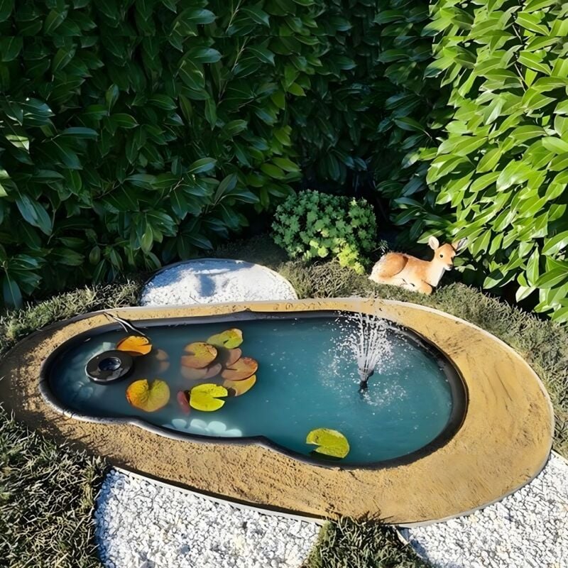 foto del prodotto laghetto da giardino vico nero litri 300 da 145x87xh53