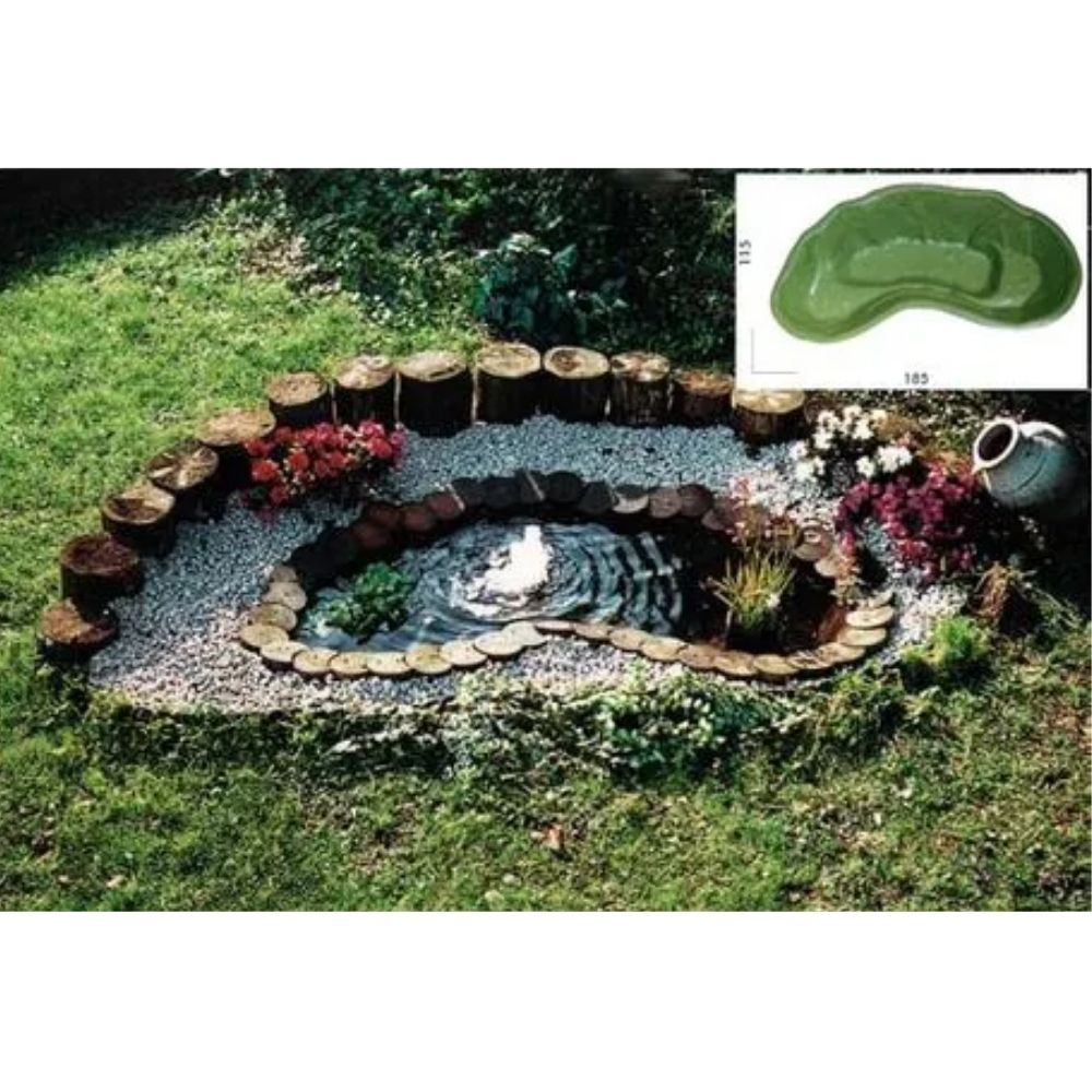 foto del prodotto laghetto giardino green nemi litri 270 dimensioni 185x115xh36 cm