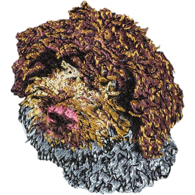 foto del prodotto lagotto romagnolo toppa a forma di cane, toppa ricamata, decorazione unica per uno zaino di art dog