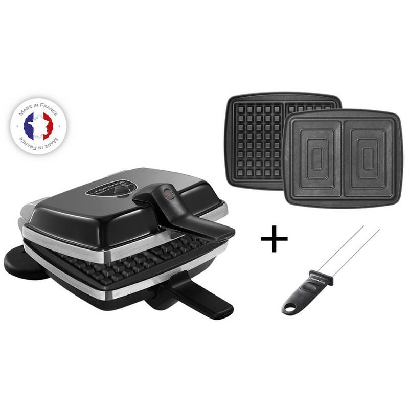 foto del prodotto lagrange waffle crisper 2 piatti 1000w nero 039426