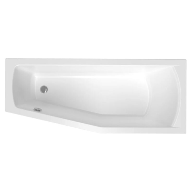 foto del prodotto laguna aneta vasca da bagno doccia asimmetrica 160x70 cm acrilico posizione destra, bianco an1600pplus siko