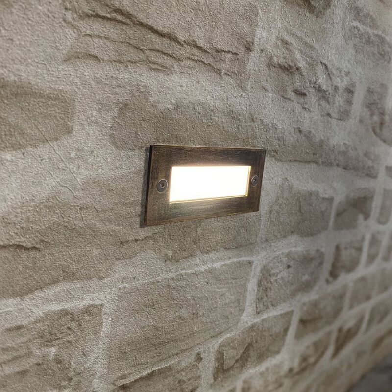 foto del prodotto laguna da incasso a parete da esterno 1,5 w ip65 2 coperture temp rature de couleur bianco caldo 3000k