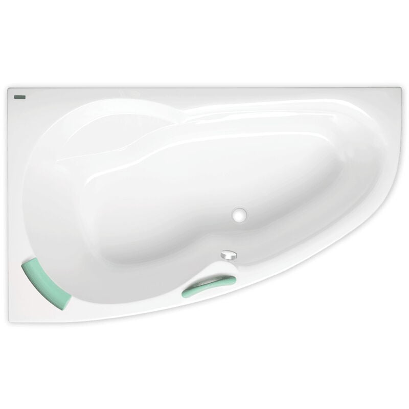 foto del prodotto laguna luiza vasca angolare salvaspazio sinistra 140 x 95 cm in acrilico, bianco lu1400l siko