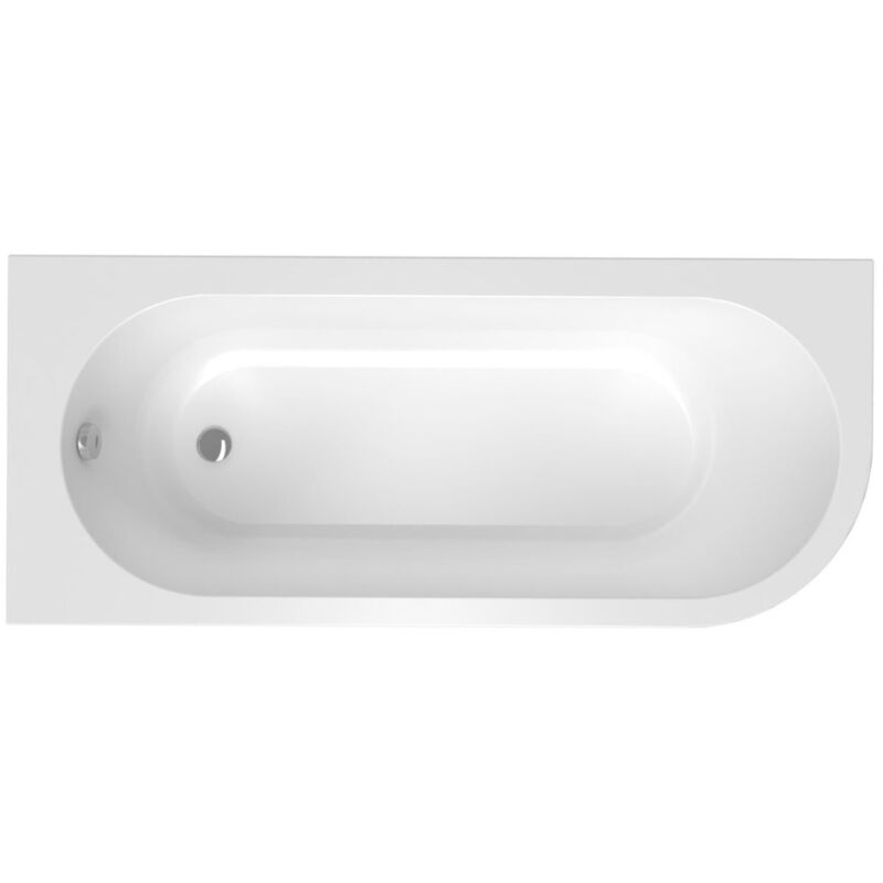 foto del prodotto laguna rajka vasca da bagno asimmetrica, 170x72,5 cm, acrilico, sinistra, bianco vraj170l siko