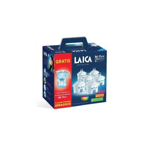 foto del prodotto laica kit 6 filtri caraffa filtrante stream line bianca