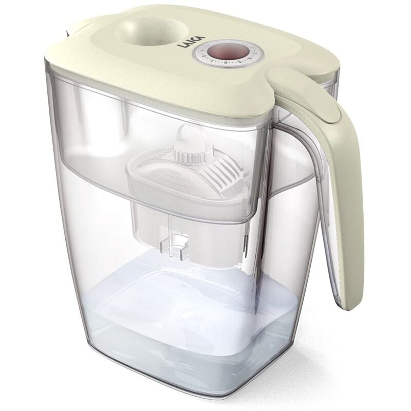 foto del prodotto laica kit j9057 caraffa filtrante per il trattamento dell acqua big roma, con 3 indicatori manuali volorati, capacit totale 3.7 l capacit 