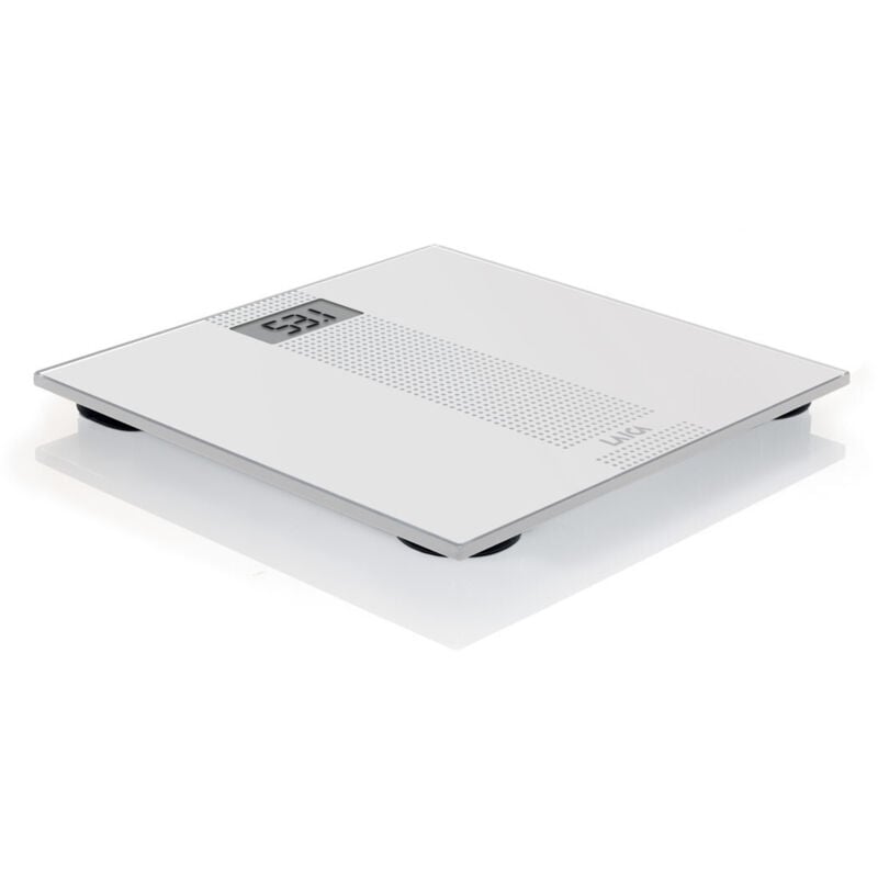 foto del prodotto laica ps1054 bilancia pesapersone elettronica quadrata bianca in vetro 150kg