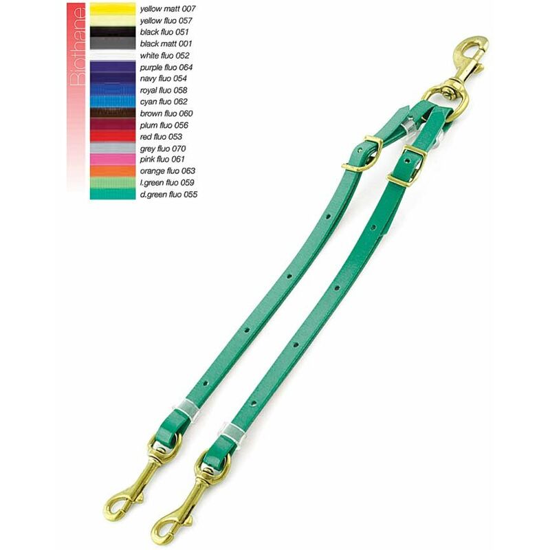 foto del prodotto lakota taglia unica, opaco nero fourche martingale r glable biothane avec boucles en laiton