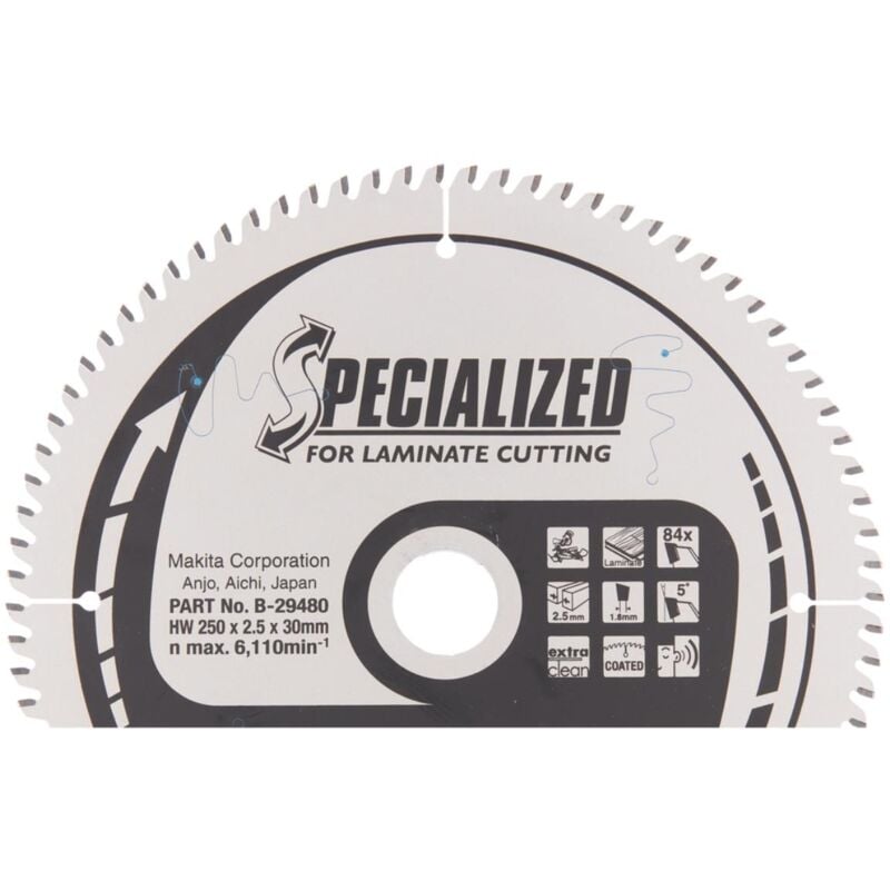 foto del prodotto lama circolare makita 250 x 30 mm, 84 denti 250 x 30 mm 84 denti