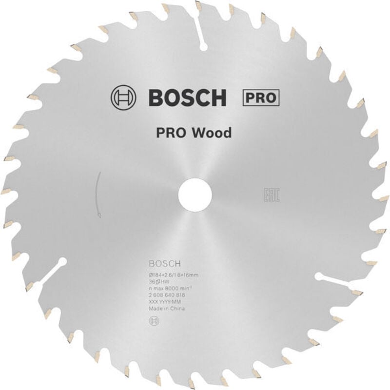 foto del prodotto lama circolare pro wood, 184 x 2,6 x 16 mm, t36