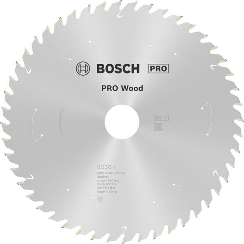 foto del prodotto lama circolare senza filo pro wood, 210 x 1,7 x 30 mm, t48