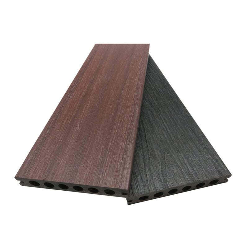 foto del prodotto lama composita coestrusa a doppia faccia supra charcoal mogano, l 360 cm, l 14,5 cm, p 23 mm