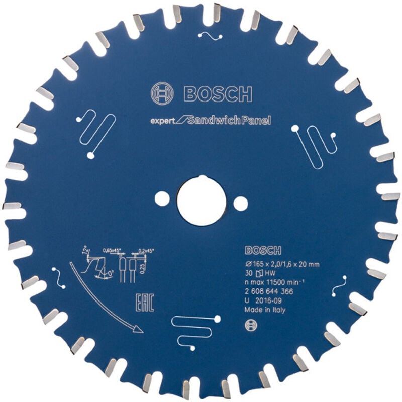 foto del prodotto lama da sega circolare expert per pannelli sandwich, 165 x 20 x 2,0 mm, 30
