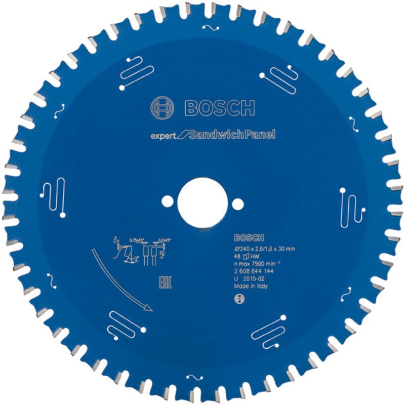 foto del prodotto lama da sega circolare expert per pannelli sandwich, 240 x 30 x 2,6 mm, 48
