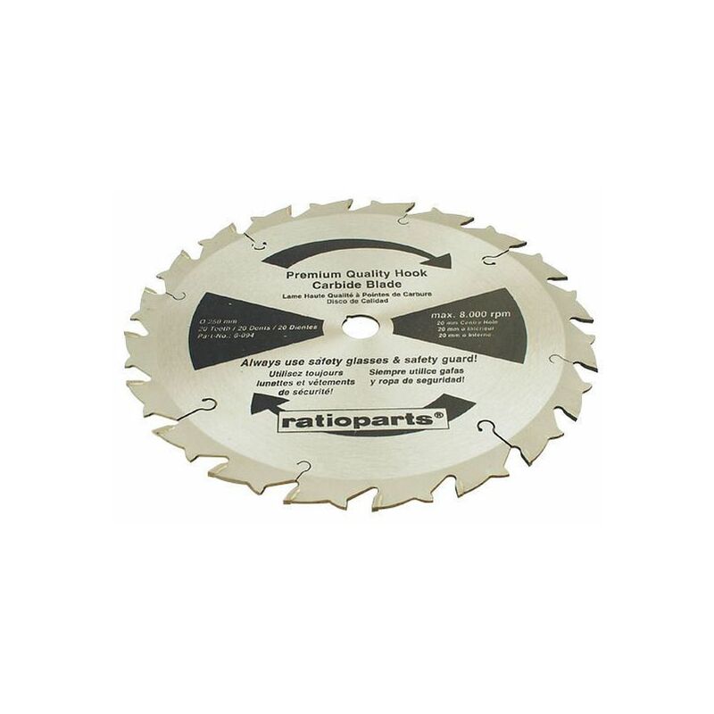 foto del prodotto lama decespugliatore compatibile diametro foro 250 mm 20 mm
