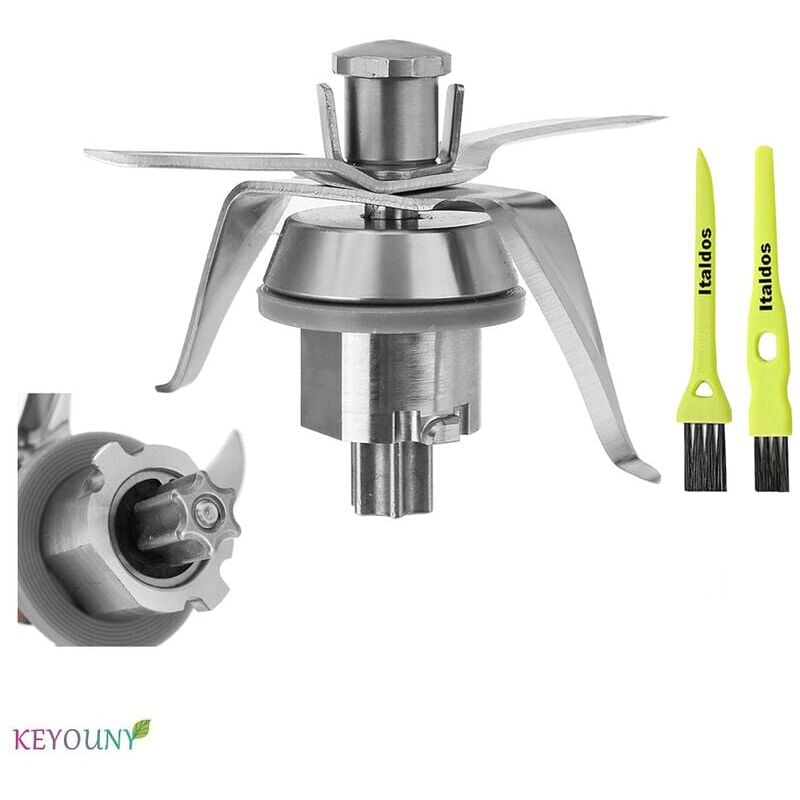 foto del prodotto lama di ricambio per robot da cucina vorwerk thermomix bimby tm21 tm 21 in acciaio inox con spazzole