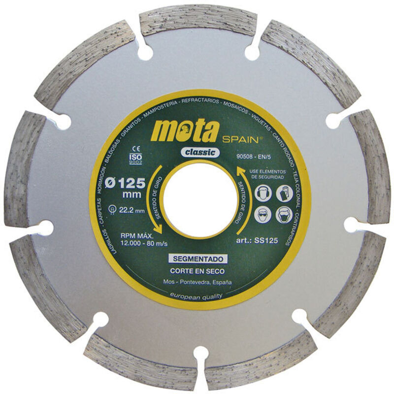 foto del prodotto lama diamantata segmentata al laser 230 mm ss230