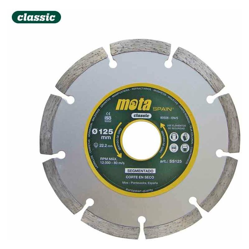 foto del prodotto lama diamantata segmentata al laser da 115 mm clp18 ss115