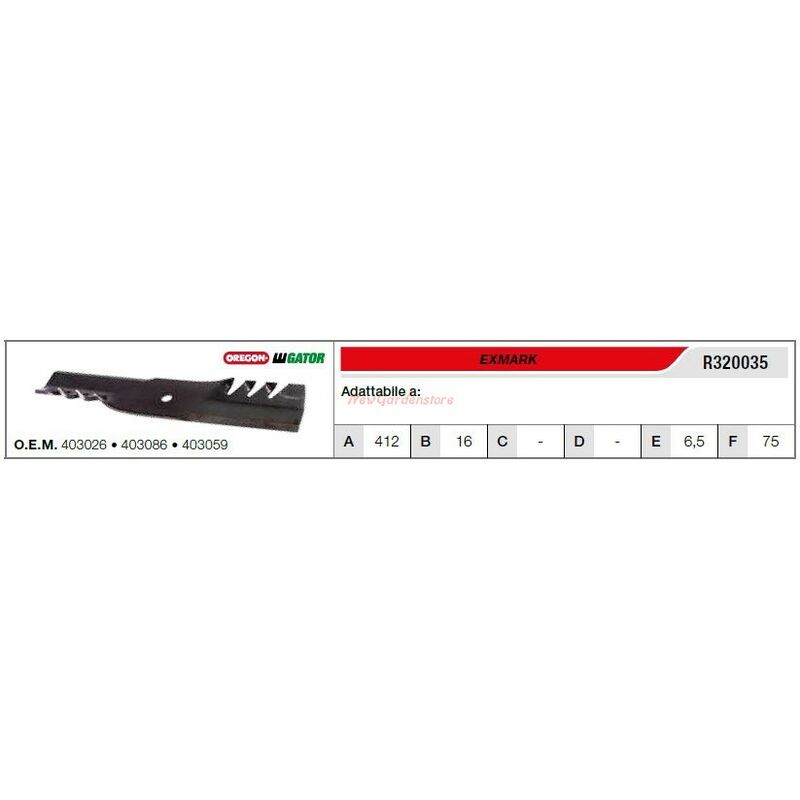 foto del prodotto lama exmark tagliaerba rasaerba tosaerba r320035