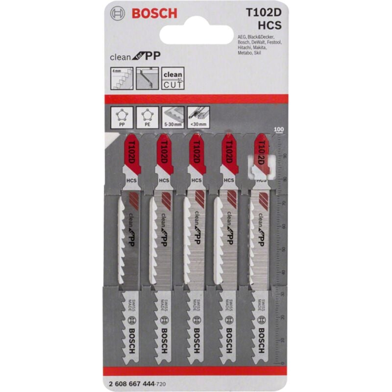 foto del prodotto lama hcs per seghetto t 102 d clean for pp 100 mm 5 pz