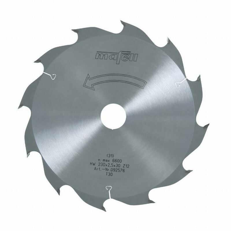 foto del prodotto lama in metallo duro mafell 12 denti alternati 230x1,8 2,5x30 mm 092576