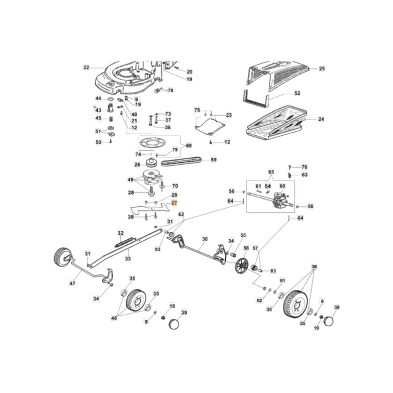 foto del prodotto lama mulching tagliaerba modelli max53tbdf originale emak 66060426r