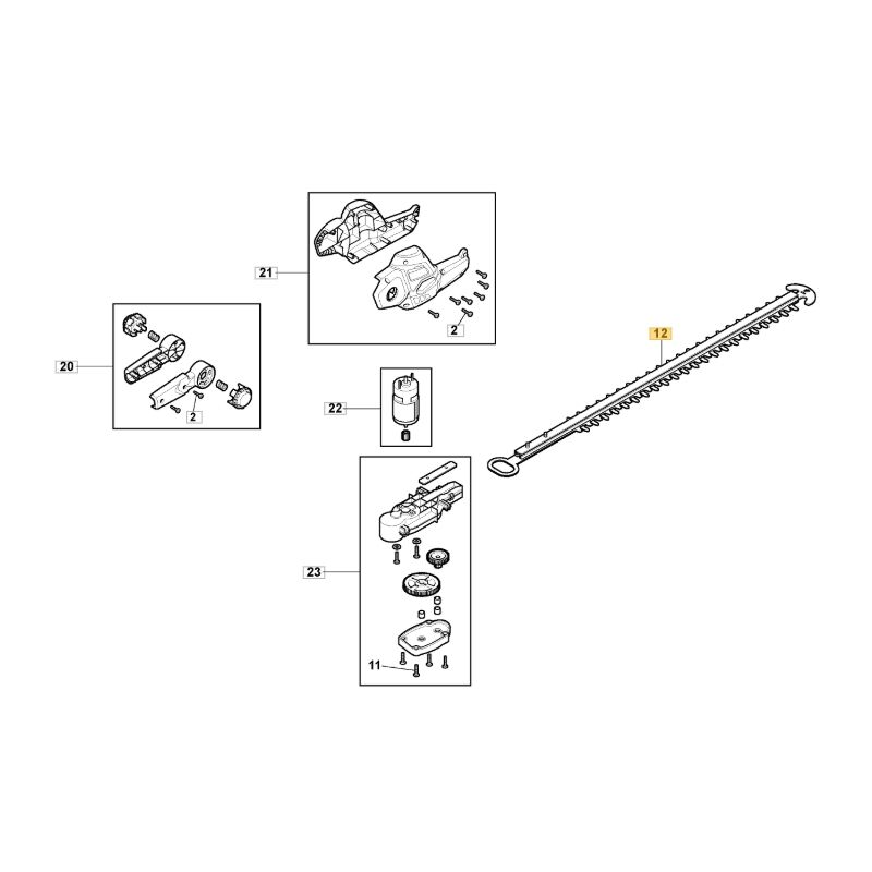 foto del prodotto lama originale stiga per tagliasiepi am 20 li kit mmt 20 li kit 118811084 0