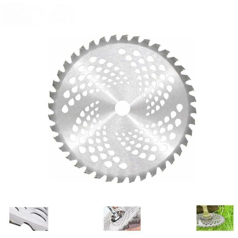 foto del prodotto lama per decespugliatore universale 10 x 40t lama per decespugliatore con punta in carburo per la pulizia delle erbacce 255 x 25,4 mm 40 denti kzq