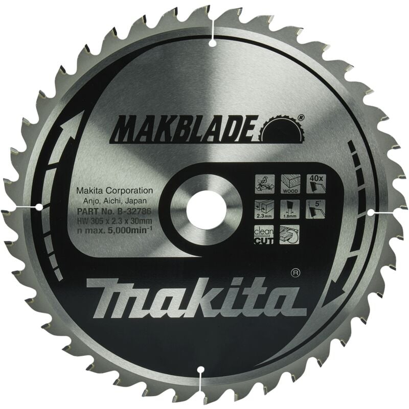 foto del prodotto lama per legno makblade 305mm 40 denti b 32786