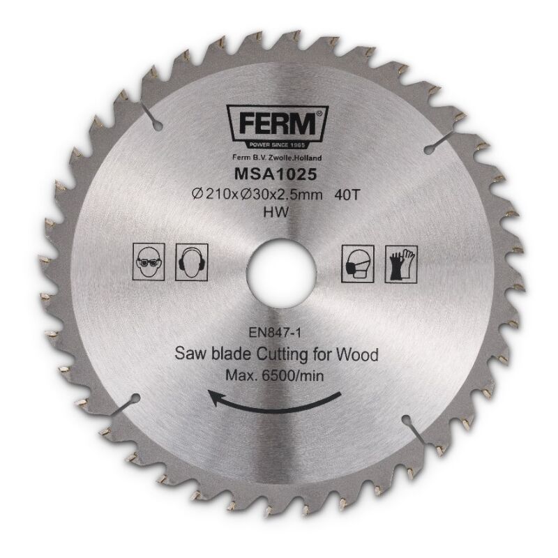 foto del prodotto lama per sega 210 x 30 16 18 40 denti per msm1035 e msm1037 ferm