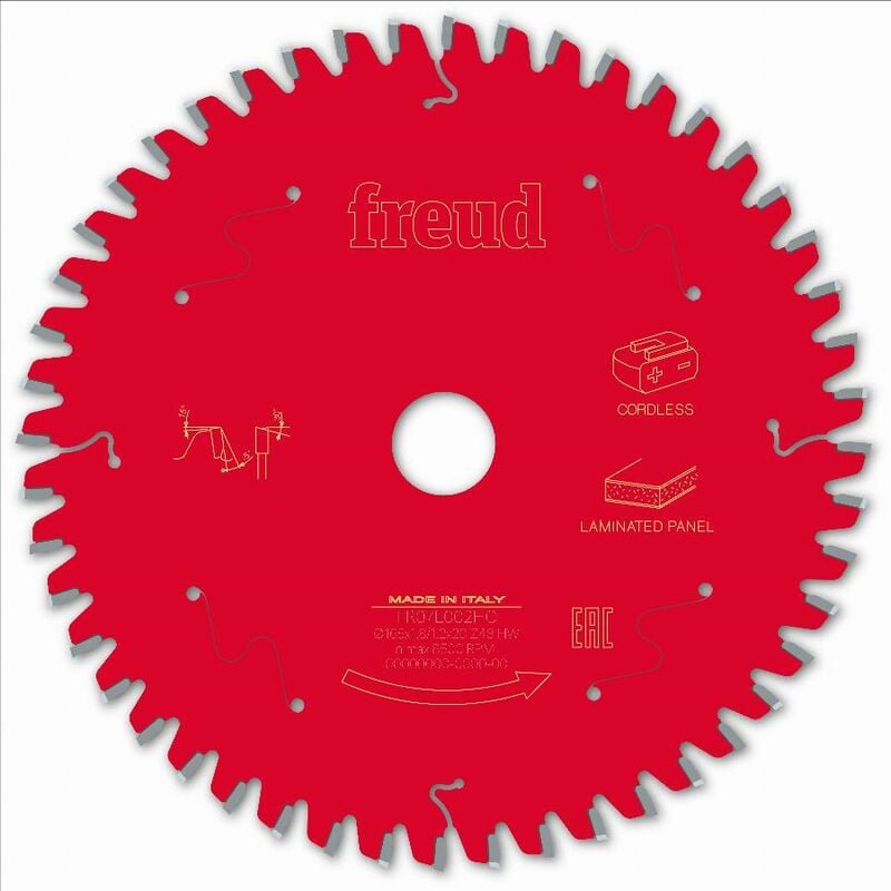foto del prodotto lama per sega circolare portatile a batteria freud 165 1,8 1,2 al20 z48 ba 5 f03fs10076 fr07l002hc