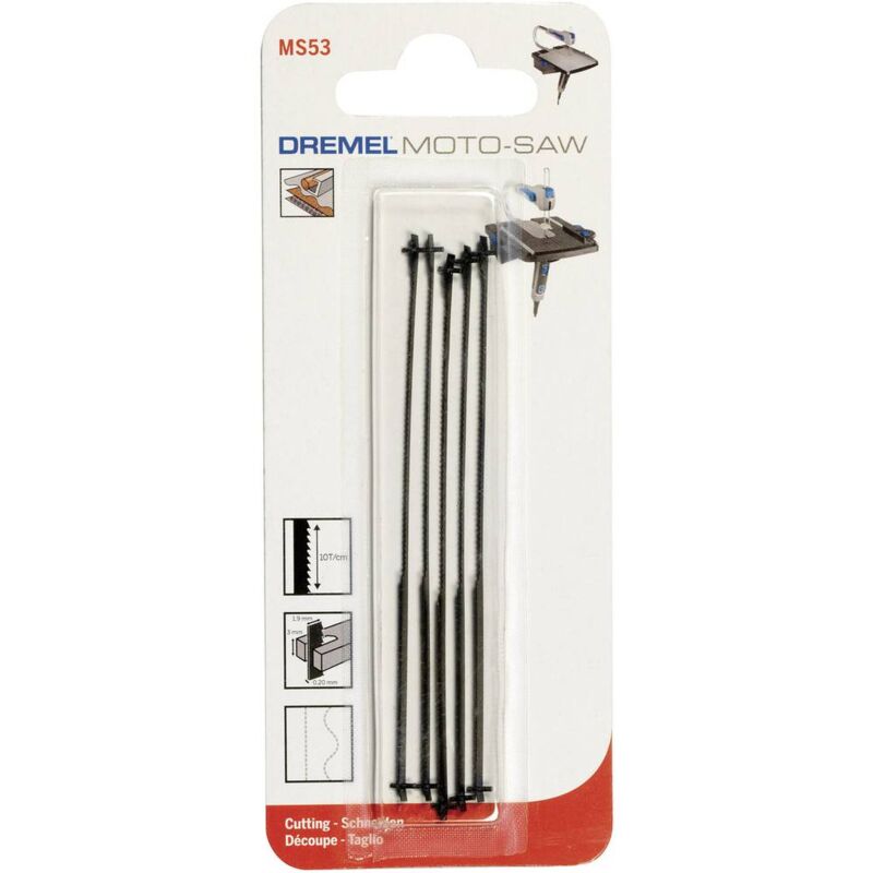 foto del prodotto lama per sega lama seghettata per tagliare il metallo dremel moto saw ms53 dremel 2615ms53ja n a