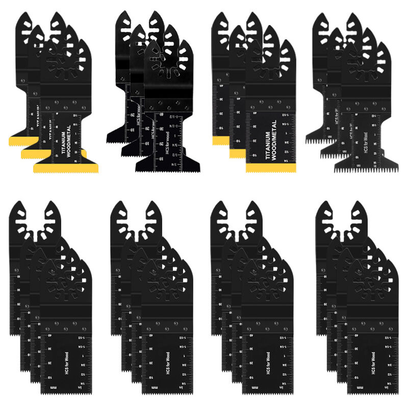 foto del prodotto lama per sega oscillante in titanio da 28 pezzi, multiutensile professionale in titanio per uso generale per legno, plastica e metallo per dewalt