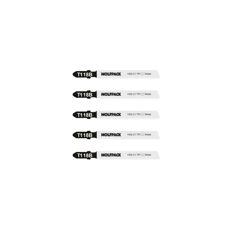 immagine 0 del prodotto lama per seghetto alternativo in metallo grosso 5 pezzi hss 21 tpi