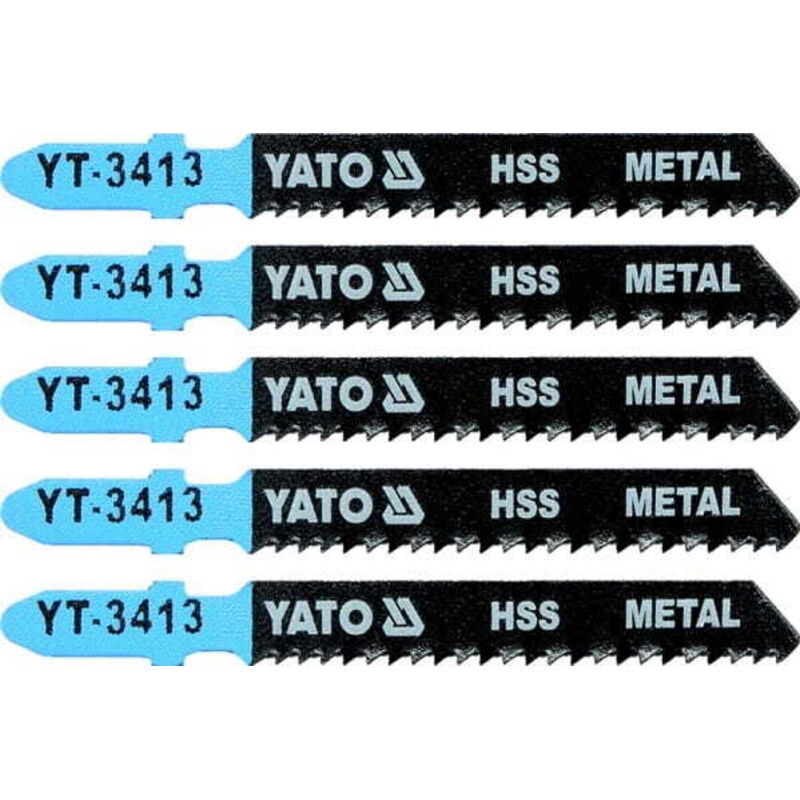 foto del prodotto lama per seghetto alternativo yato 5 pezzi tipo metallo t 3413