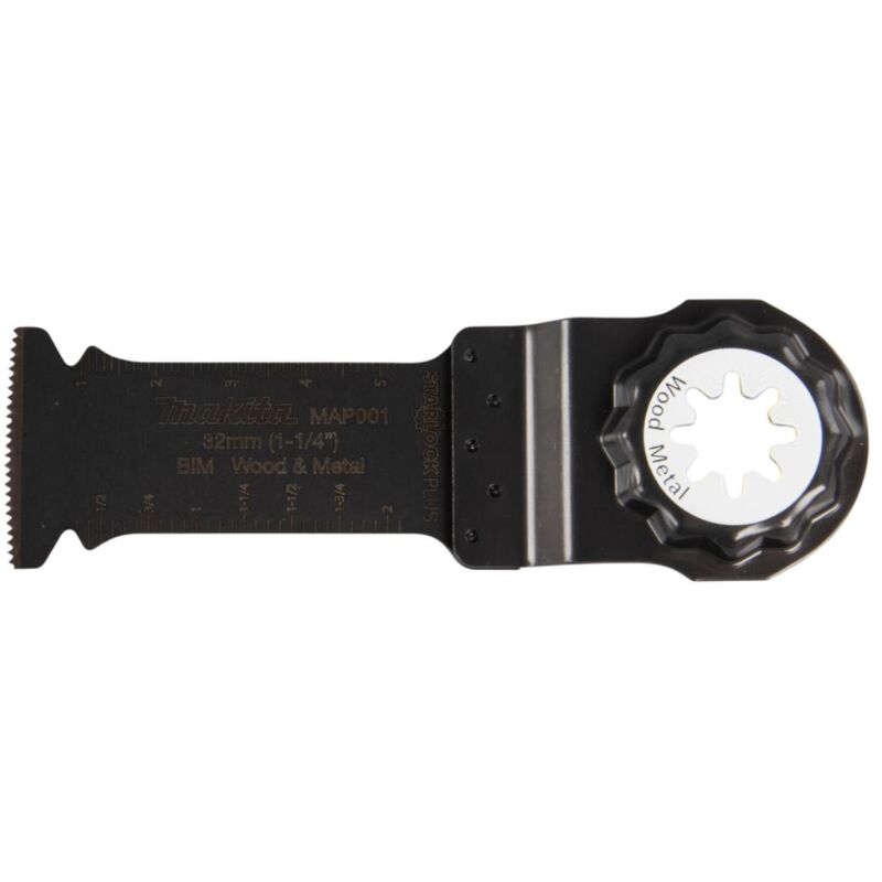 foto del prodotto lama per taglio a tuffo makita, 32 mm starlock plus 20 tpi bim map001 legno metallo