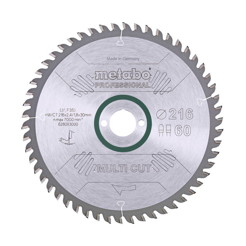 foto del prodotto lama pro multi cut hw ct 216x30,60 fz tz 5 per sega circolare metabo