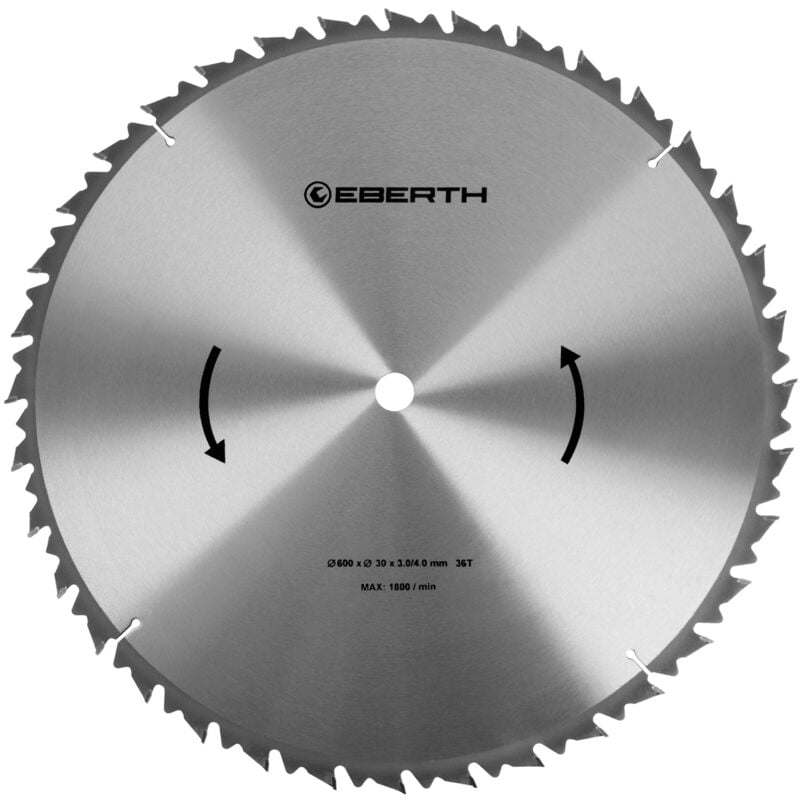 foto del prodotto lama sega circolare tct per xilografie 600 x 4,0 x 30 mm, 36 denti, carburo di tungsteno 