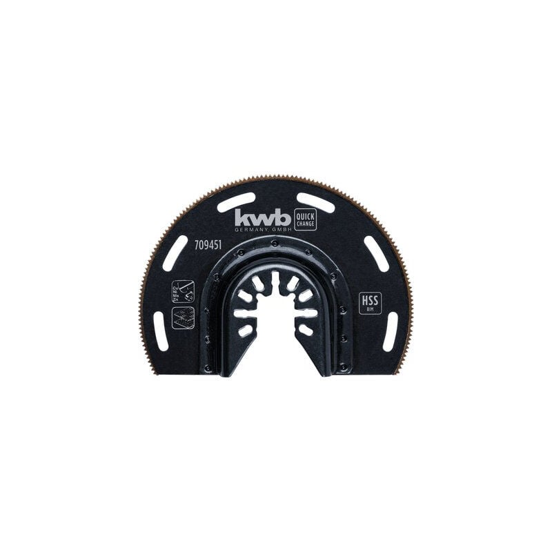 foto del prodotto lama x multifunzione semicircolare hss kwb universale mm 87x15