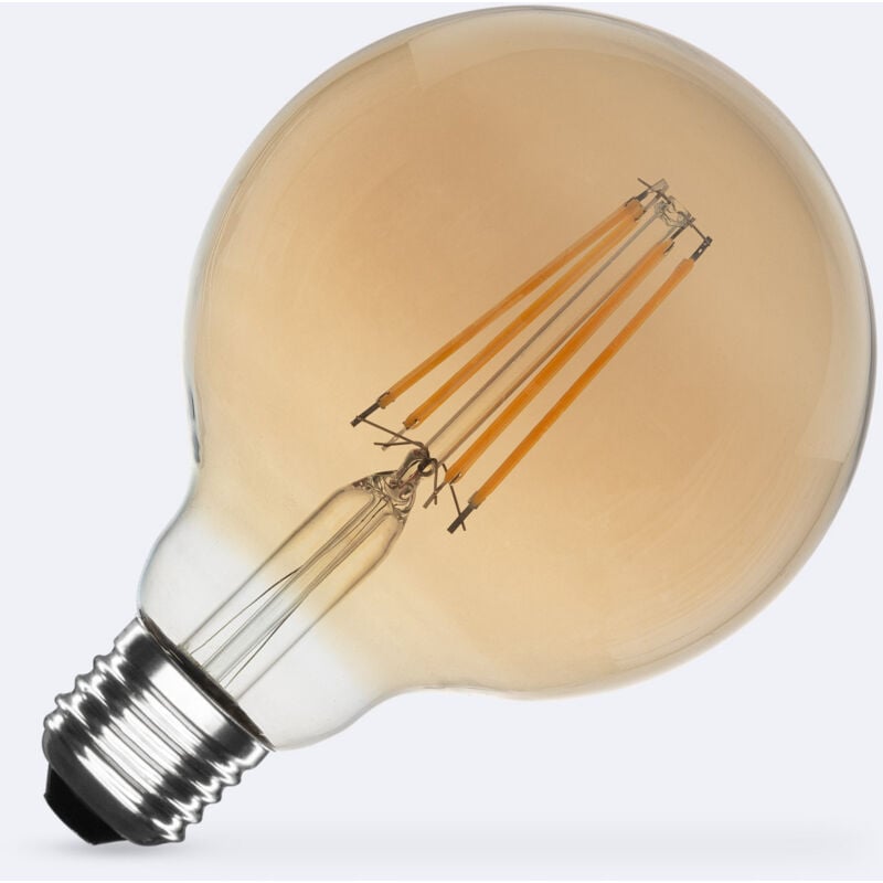 foto del prodotto lamapadina filamento led e27 8w 750 lm g95 oro no flicker 2200k super caldo