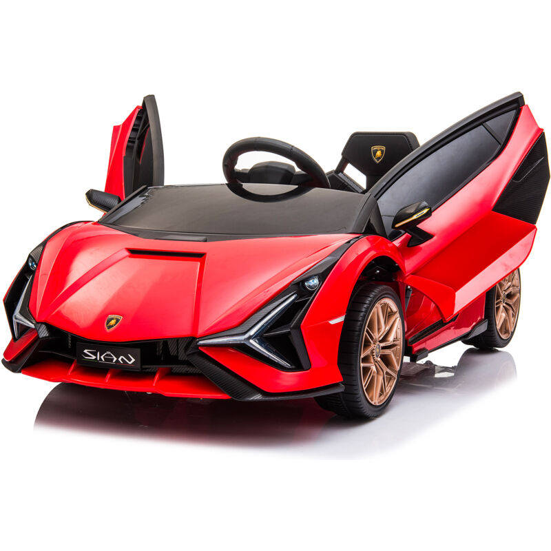 foto del prodotto lamborghini macchina elettrica per bambini 12v con licenza sian fkp 37 rossa
