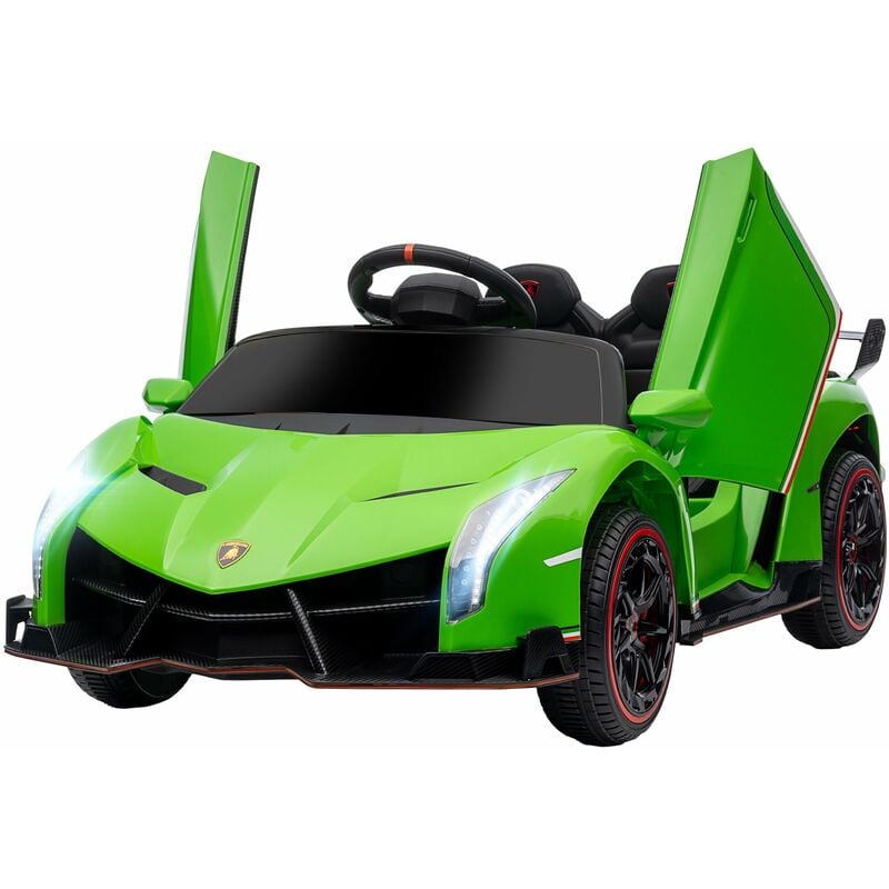 foto del prodotto lamborghini macchina elettrica per bambini 12v con licenza veneno verde