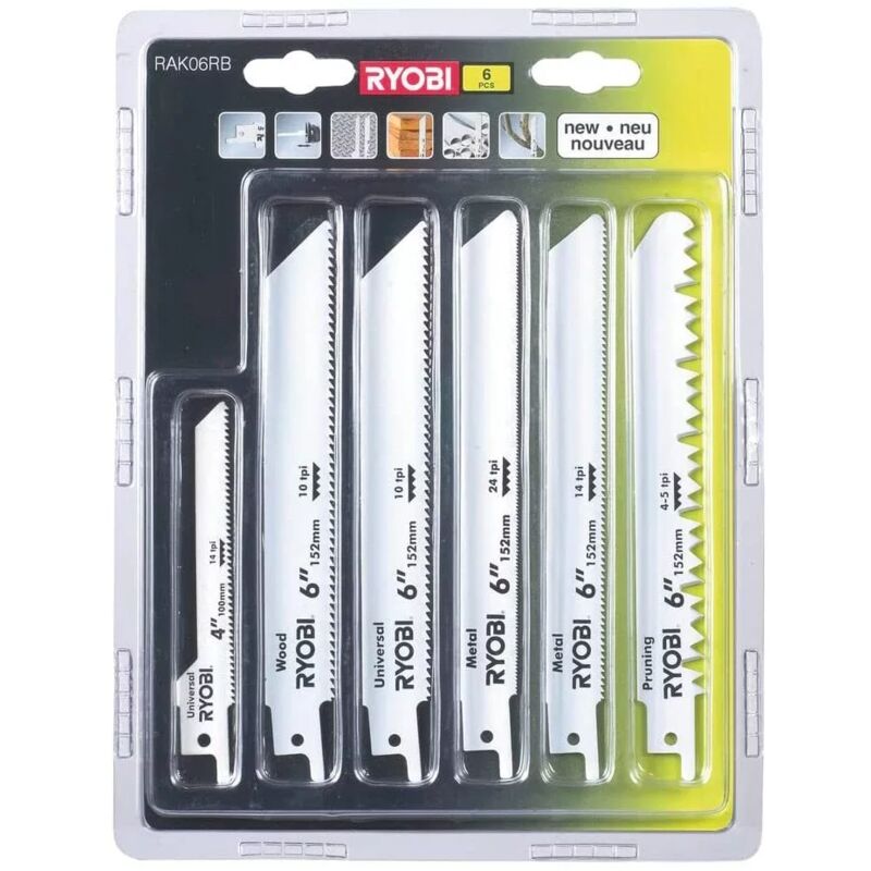 foto del prodotto lame di ricambio per sega a gattuccio ryobi rak06rb ryobi