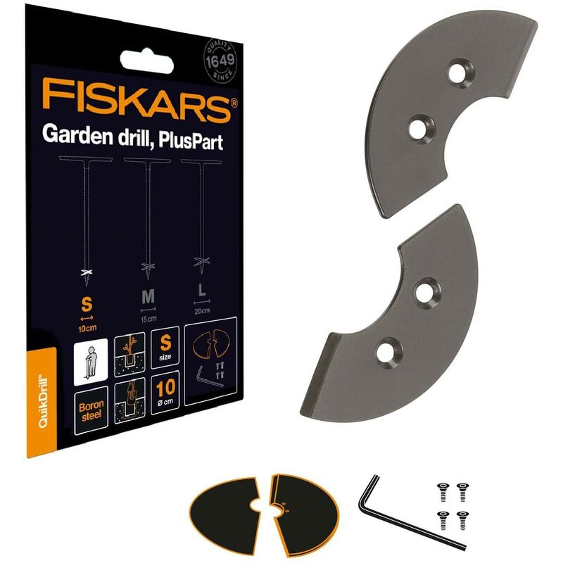 foto del prodotto lame di ricambio per trivella manuale, per buche fino a 100 mm, argento, quikdrill, s, 1000637 fiskars