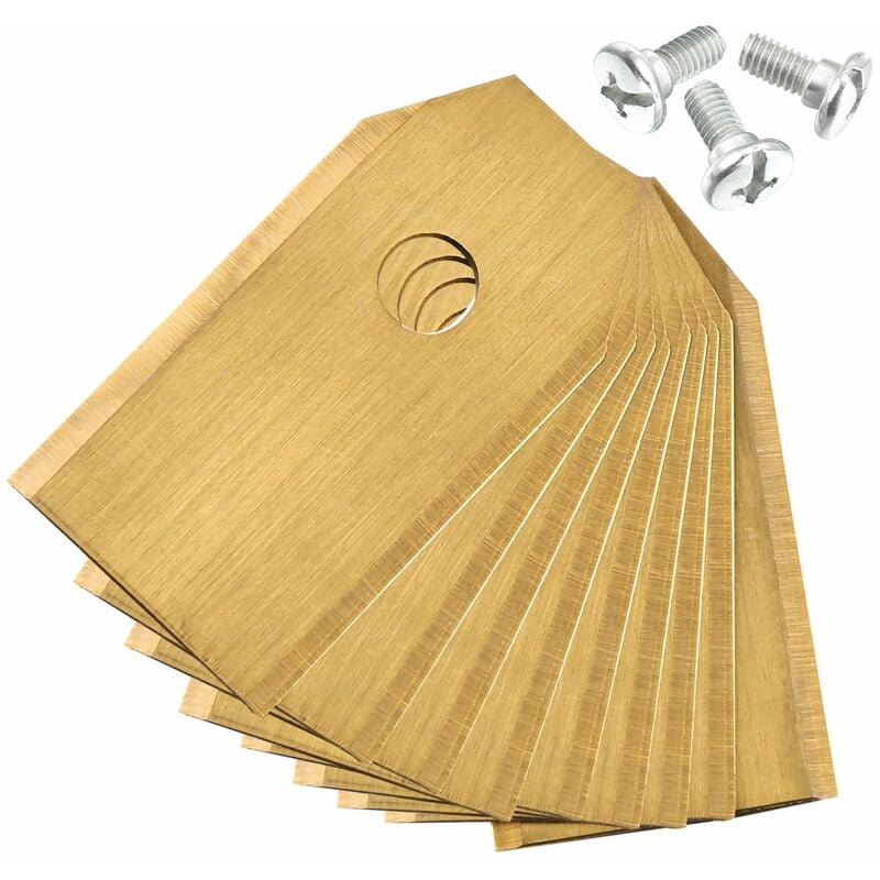 foto del prodotto lame di ricambio premium titanium 30 pezzi per molti tosaerba robotizzati delle marche più diffuse - zelsius