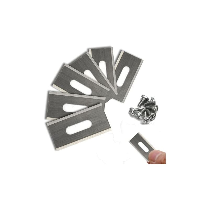 foto del prodotto lame per prato aiperq 30 pezzi per husqvarna con doppio taglio in acciaio inossidabile 36,5 x 18,5 x 0,65 mm,